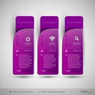 Vector tabs as design elements for business layouts N55