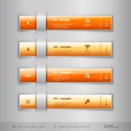Modern business tabs for web design or