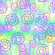 Endless background of colorful abstract flowers