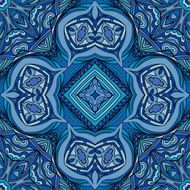 Dark Blue Indian Seamless Ornament
