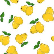 Seamless Pattern of Quince