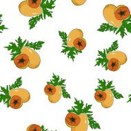 Seamless Pattern of Papaya