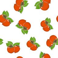 Seamless Pattern of Persimmon