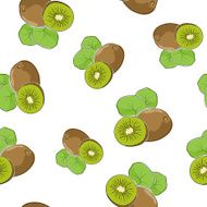 Seamless Pattern of Kiwifruit