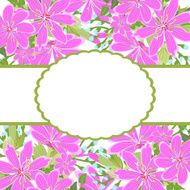 Frame with floral background N13