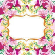 Frame with floral background N15