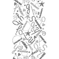 Vertical seamless pattern of letters