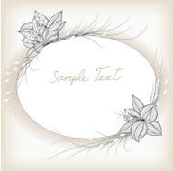 Frame with floral decoration Element for design N2