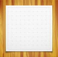 White isolated square grid with shadow on wood texture N2