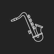 Saxophone line icon N3