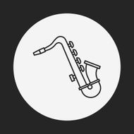 Saxophone line icon N4