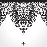 Vector seamless border in Victorian style N32