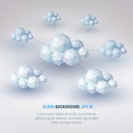 Abstract background with geometrical clouds