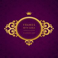 Vector ornamental framework in Victorian style