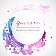 Cute background with watercolor blob branches leafs flowers and copyspace N3