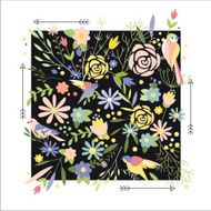 Flowers Graphic Design for t-shirt fashion prints in vector N2