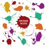 Blots color set Vetor design elements