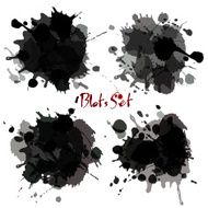 Abstract set blots Vector background