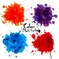 Abstract set of color blots