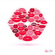 Lips in lips abstract background N2