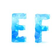 Blue polygonal font N2