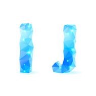 Blue polygonal font N3