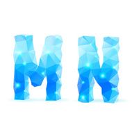 Blue polygonal font N4