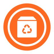 Recycling box icon