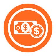 Dollar banknote and dollar sign