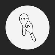 agogo bell line icon N4