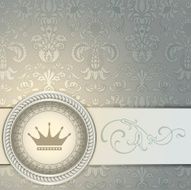 Vintage invitation template Decorative ornamental background N2