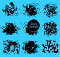 Abstract set of blobs splash labels N32
