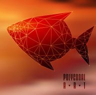 Abstract polygonal fish N11