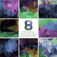 Set of abstract polygonal background N15