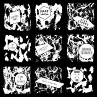 Abstract set of blobs splash labels N37
