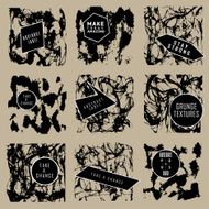 Abstract set of blobs splash labels N38
