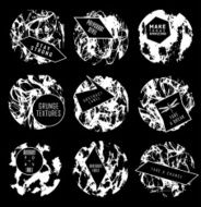 Abstract set of blobs splash labels N39