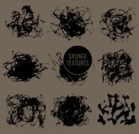 Abstract set of blobs splash labels N45