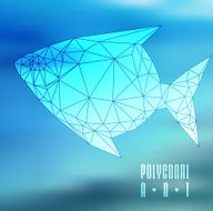 Abstract polygonal fish N18