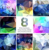 Set of abstract polygonal background N30