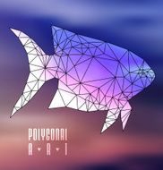 Abstract polygonal fish N19
