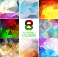 Set of abstract polygonal background N31