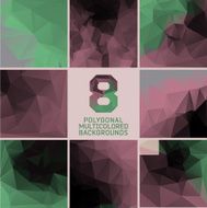 Set of abstract polygonal background N34