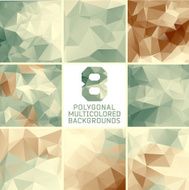 Set of abstract polygonal background N35