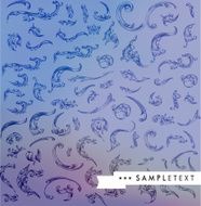 calligraphic floral design elements N29