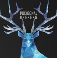 Abstract polygonal deer