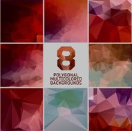 Set of abstract polygonal background N40