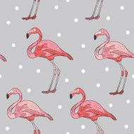elegant flamingo seamless pattern N2