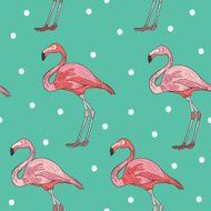 elegant flamingo seamless pattern N3