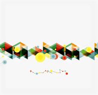 Clean colorful unusual geometric pattern design N64